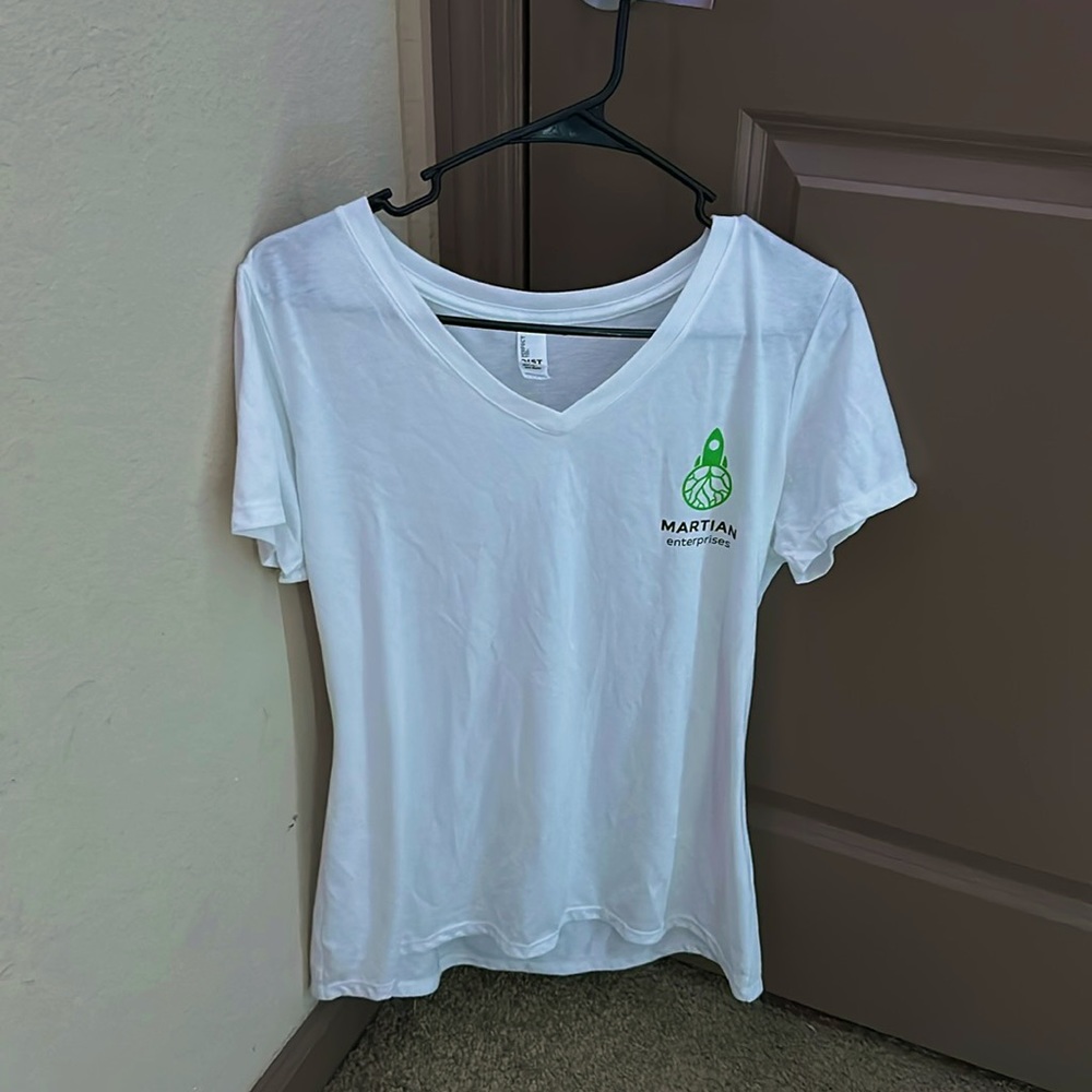 V neck white shirt!